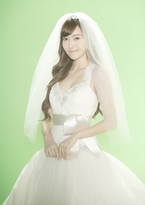 Still cut of Girls Generation member Jessica in a wedding dress