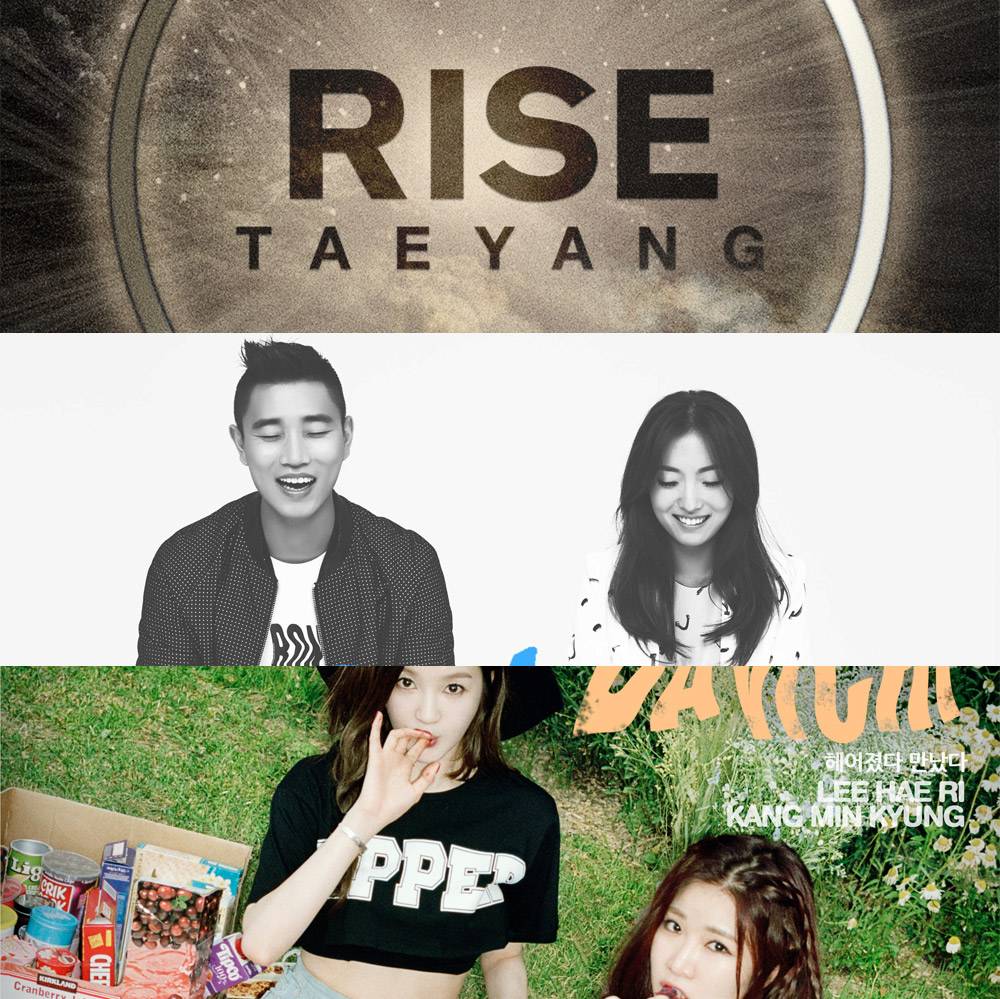 Taeyang, G-Dragon, Davichi, Taeyeon, IU, San E, Shin Yong Jae, Gary, Jung In, Fly to the Sky