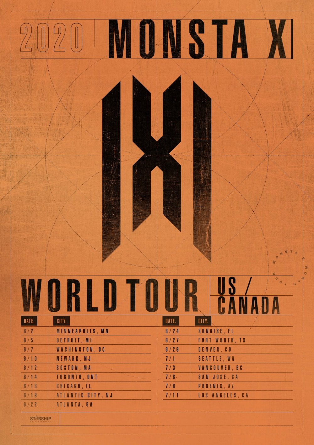 MONSTA X announce the North American dates for their 2020 World Tour ...