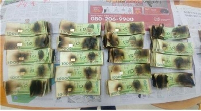 Man microwaves 1.8 million KRW of Korean banknotes in order to 