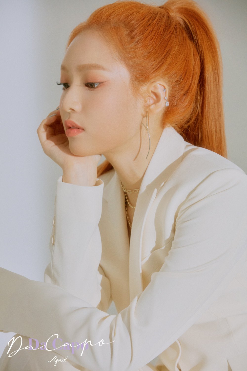 April's Jinsoul, Chaeyeon, and Yena rock white suits in individual