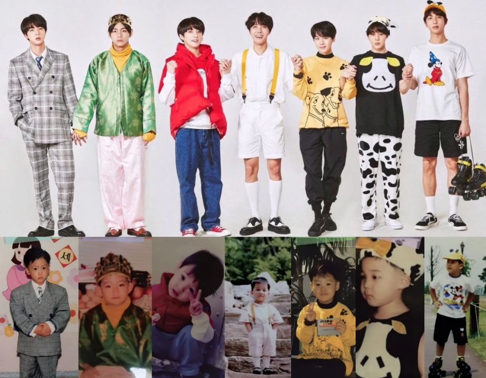 Fans find cute baby photos of BTS members as they recreate photos from