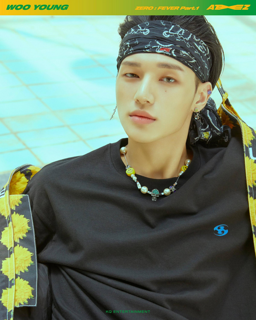 ATEEZ's Wooyoung shows off his chic punk style as the group prepares ...