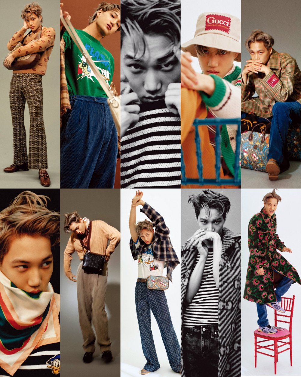 KAI for W Korea 'LOVE YOUR W' x GUCCI Dec Issue 2021