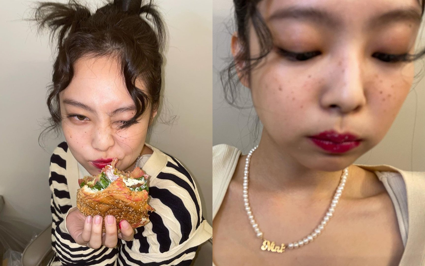 Blackpink S Jennie Boasts Of Her Loveable Charms With Cute Freckles While Eating A Burger Allkpop