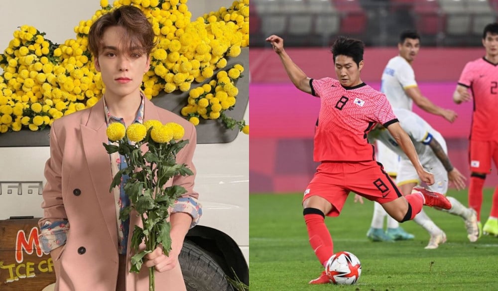 Netizens revisit Seventeen member Vernon's banter with soccer player Lee  Kang In | allkpop