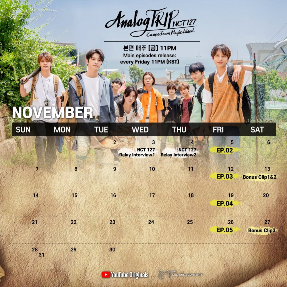 NCT 127 releases teaser and schedule calendar for YouTube