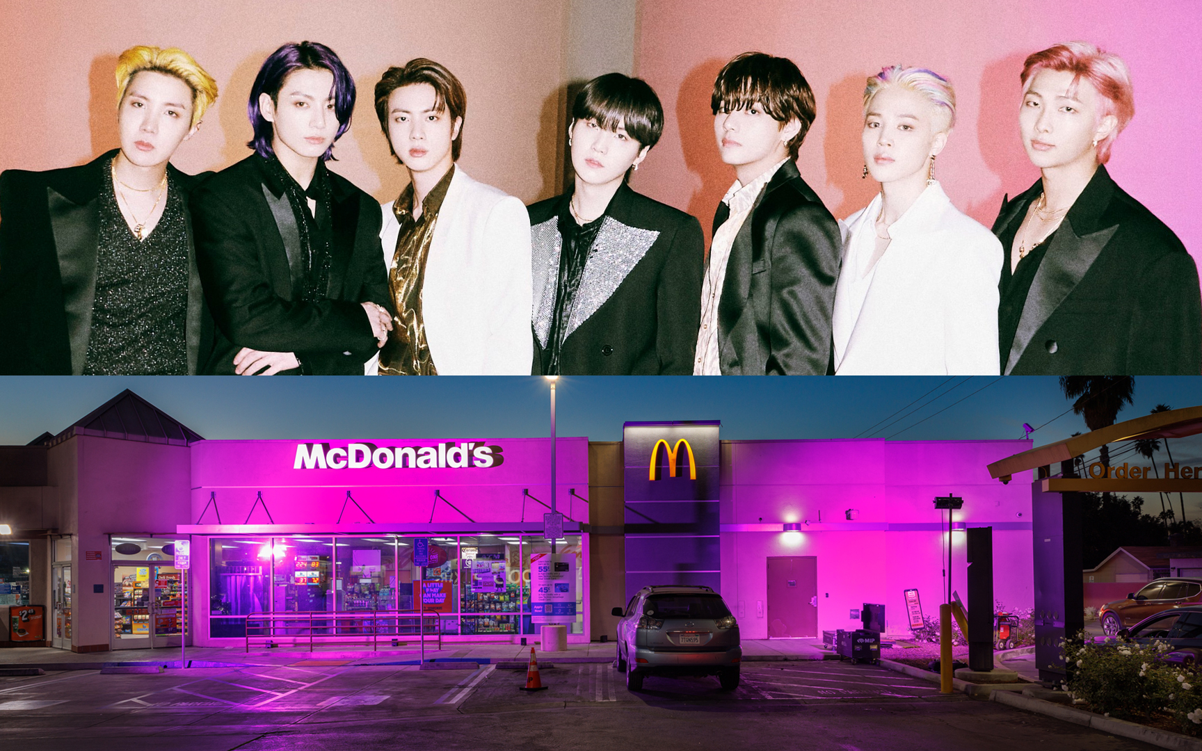 Select McDonalds in California are going purple to celebrate BTS's ...