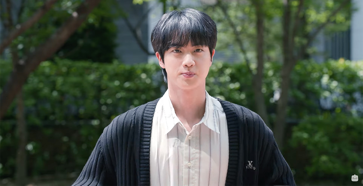 BTS Jin changes jobs for Maple story's: 'Office Warrior Kim Seok Jin