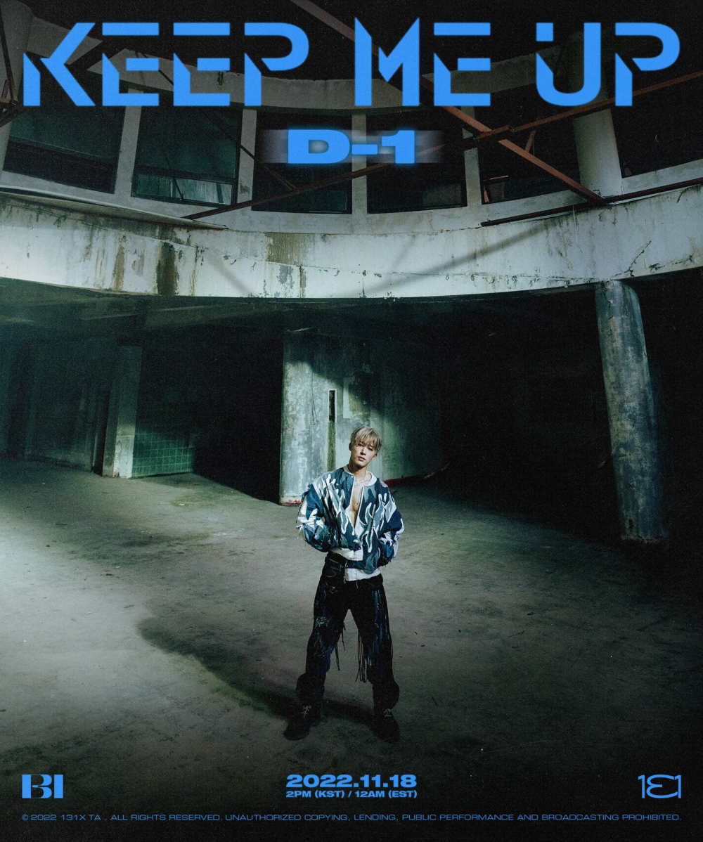 B.I. Drops The 'D-1' Teaser Poster For His Comeback With "Keep Me Up ...