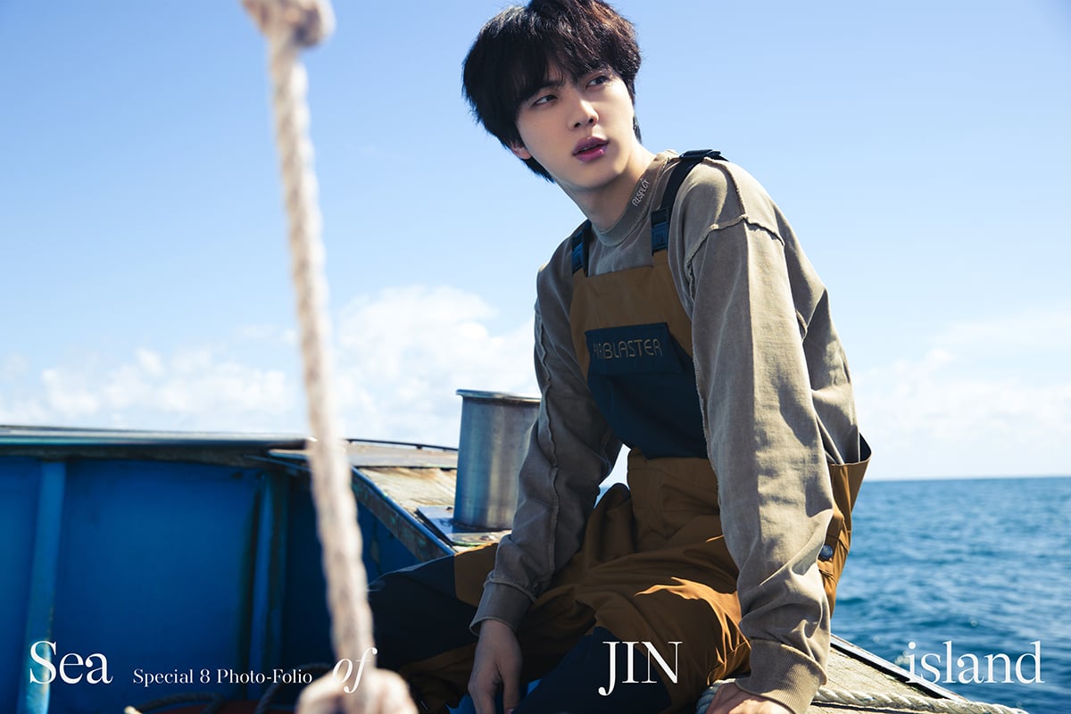 BTS JIN's photo at sea - HiTV News