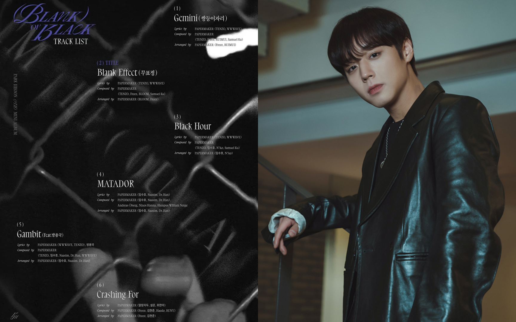 Park Ji Hoon Unveils The Track List For His 7th Mini-album 'Blank Or ...