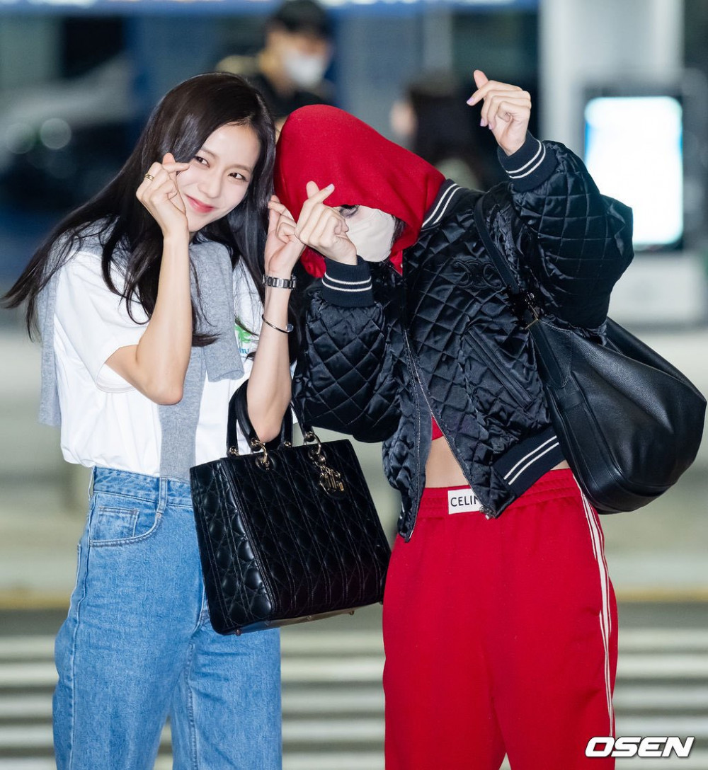 BLACKPINK's Jennie, Jisoo, and Lisa look high-spirited at the Incheon  International Airport before departure | allkpop