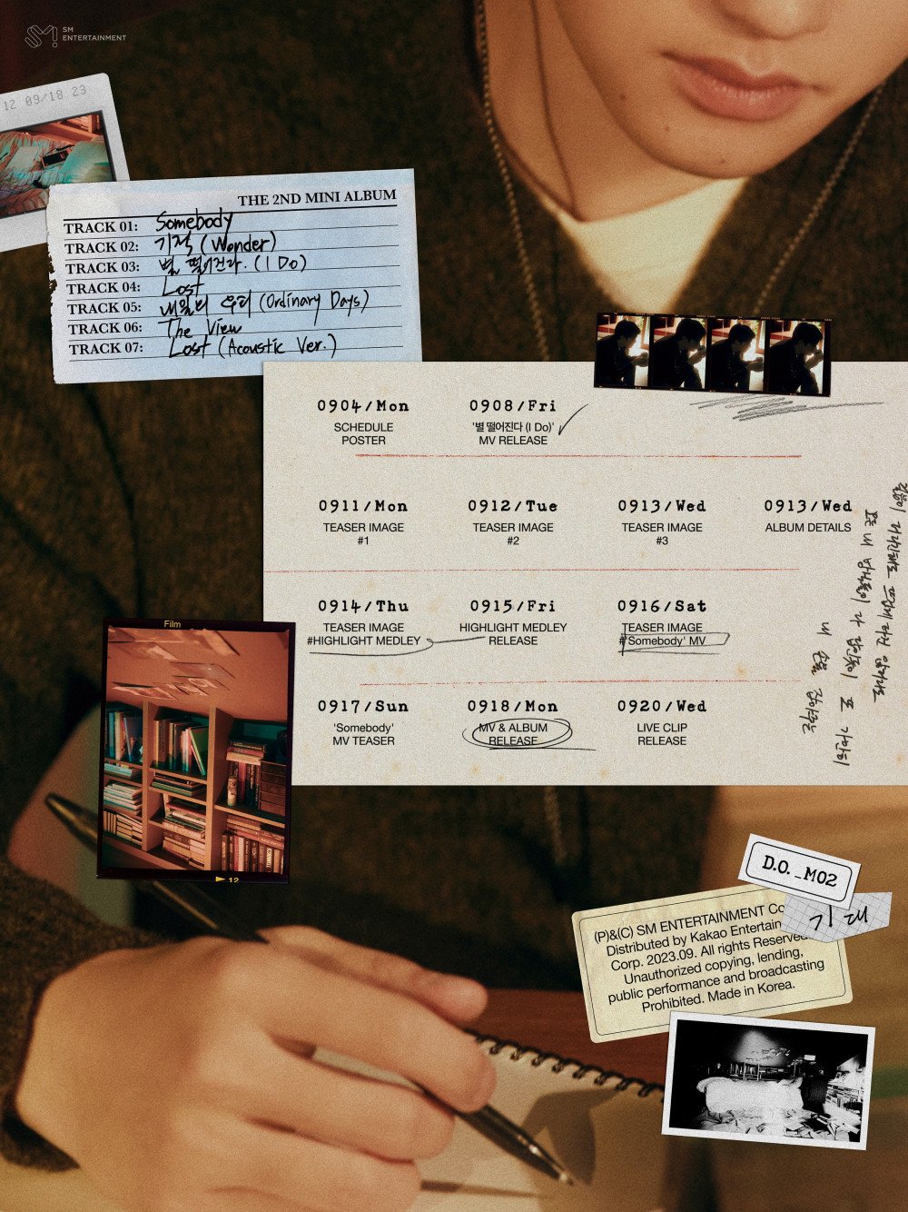 EXO's D.O. reveals schedule poster and tracklist for solo comeback