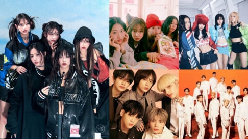 BLACKPINK, FIFTY FIFTY, NewJeans, Seventeen, TXT