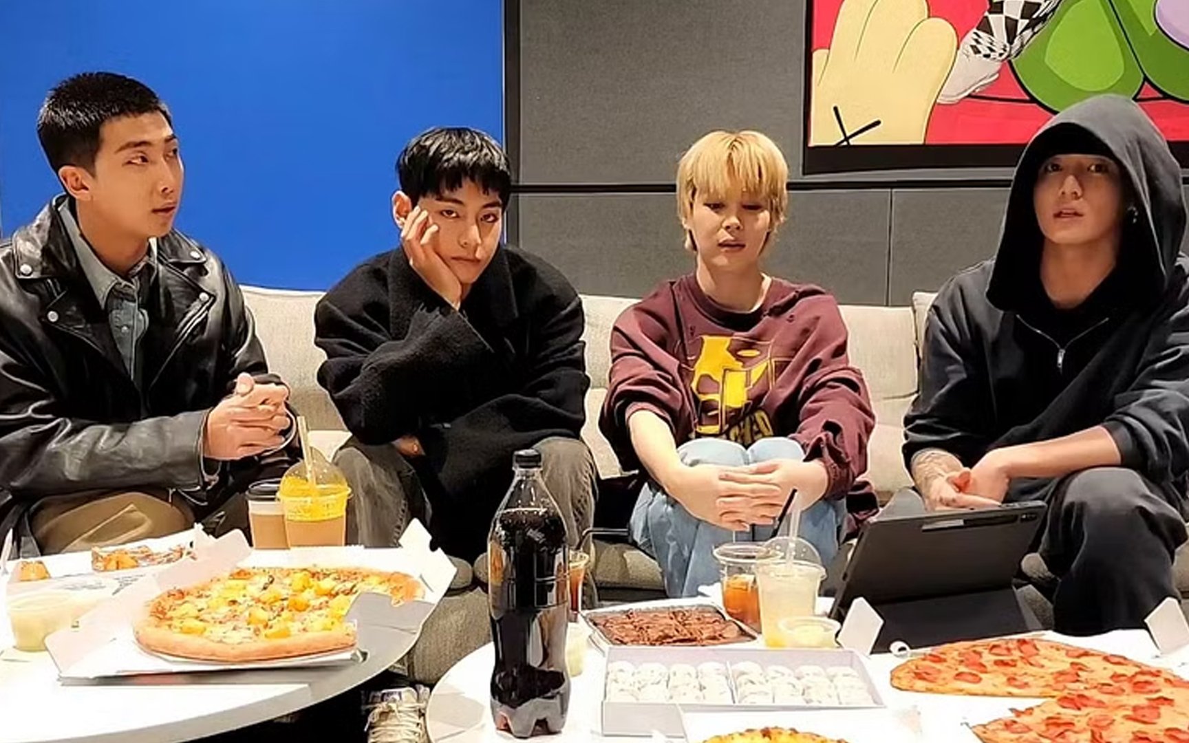 BTS's RM, Jimin, V, And Jungkook Hold A Weverse Live Stream Together ...