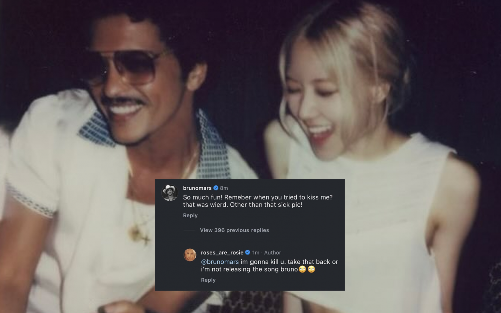 Is BLACKPINK's Rosé teasing a song with Bruno Mars?