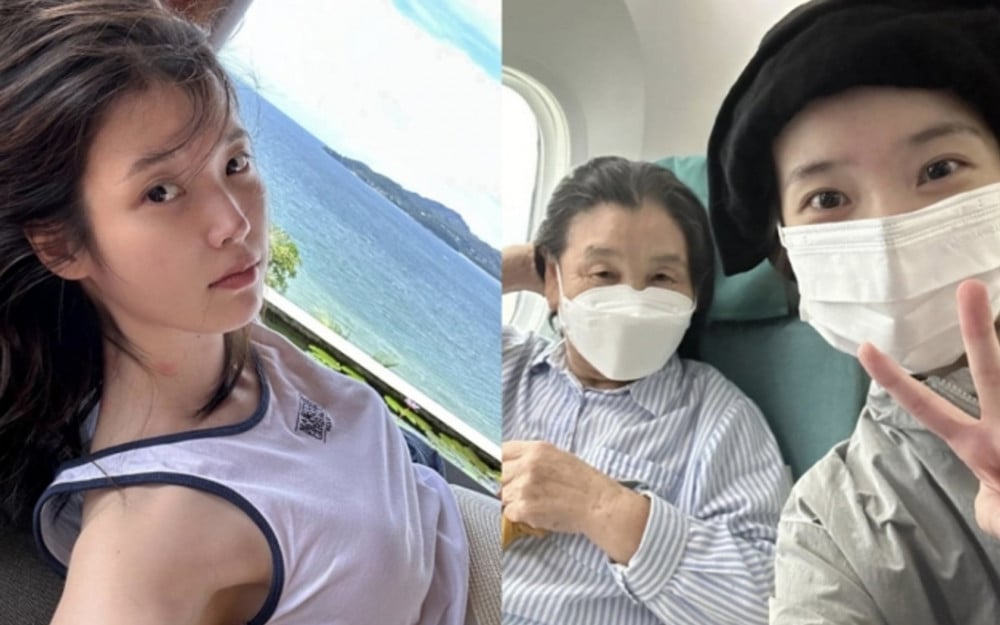 IU creates special memories as she goes on a vacation trip with her grandmother