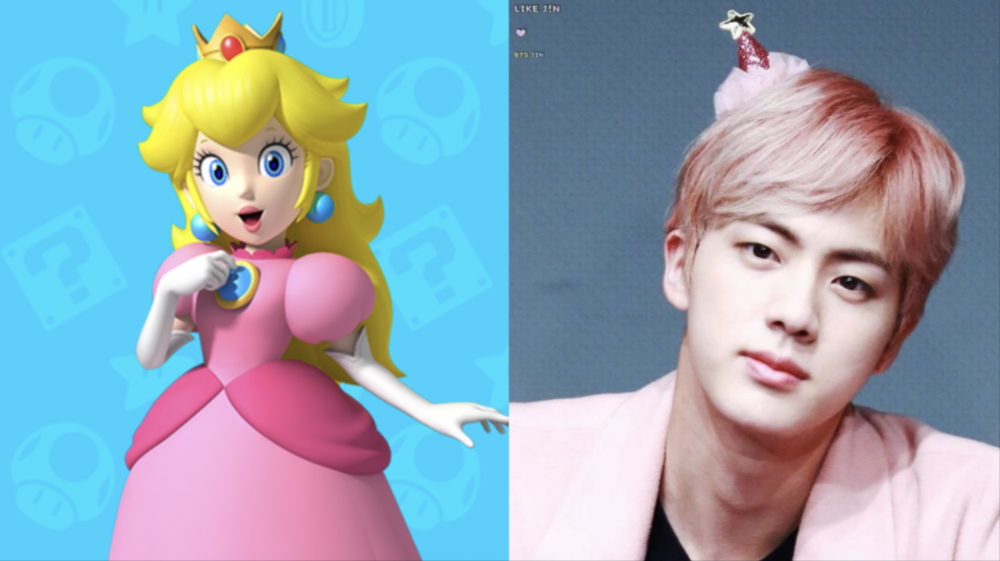 BTS Jin as Princess Peach