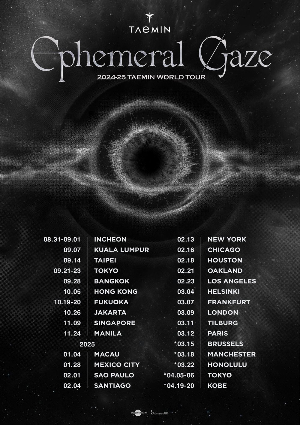 Ephemeral Gaze tour poster